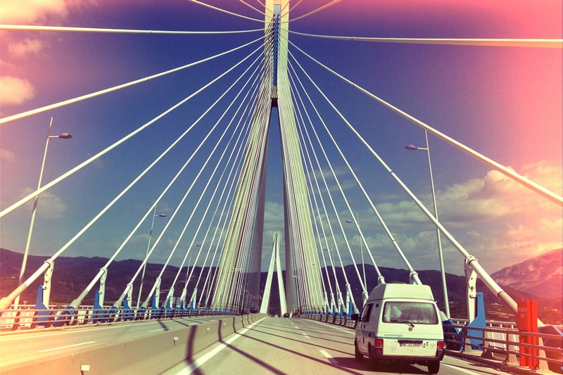 Over the Patras Bridge 04.2013